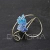 Pulsera órganica en plata y pigmentos orgánicos azules
