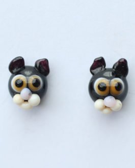 Pendientes gato hechos en vidrio