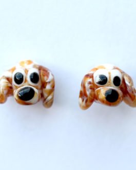 Pendientes perro cocker, hechos en vidrio