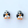 Pendientes pingüino hechos en vidrio