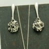 Pendientes largos plata y mineral. Joyería artesanal