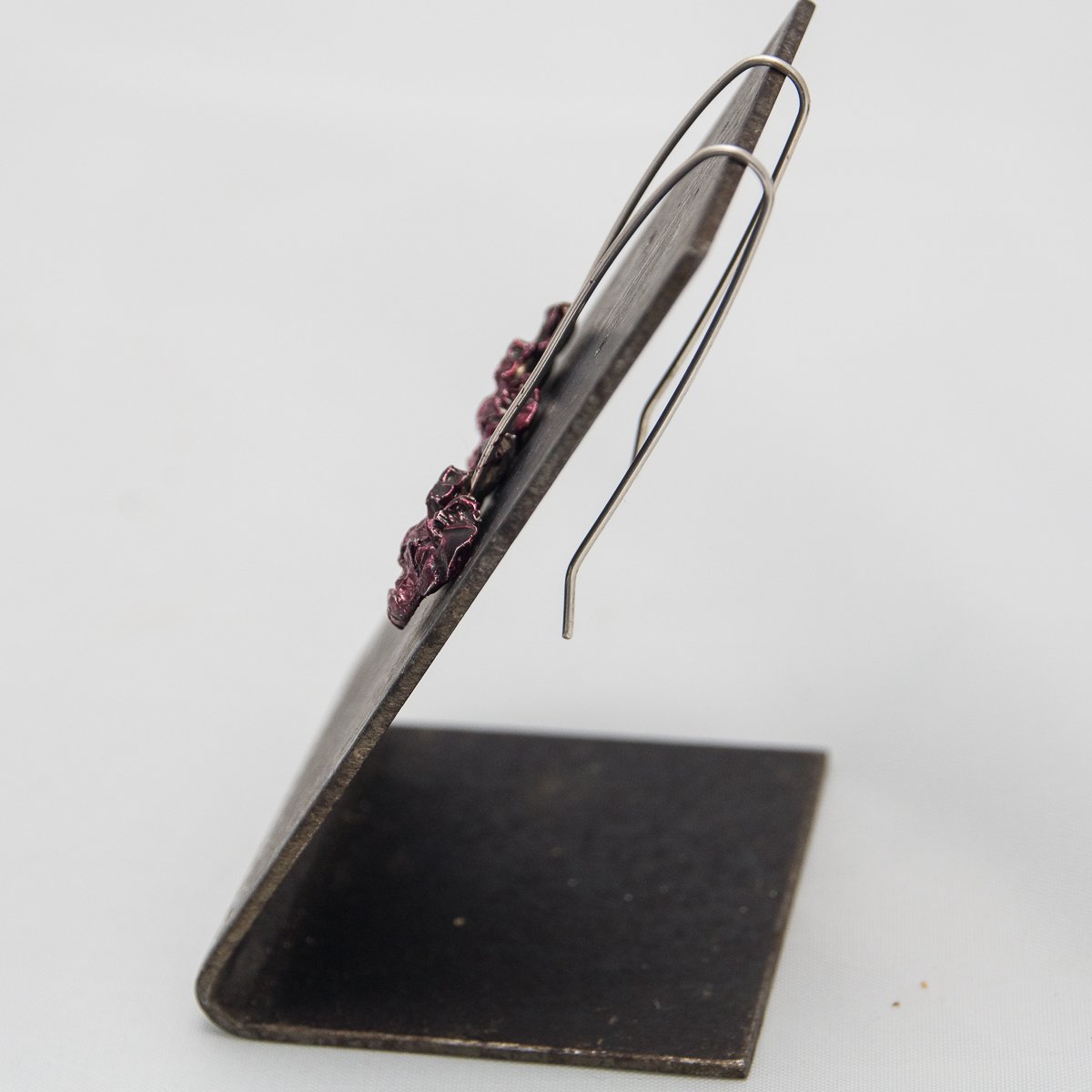 Pendientes de plata con esmalte en tonos burdeos - Imagen 3