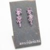 Pendientes de plata pigmentados en lila