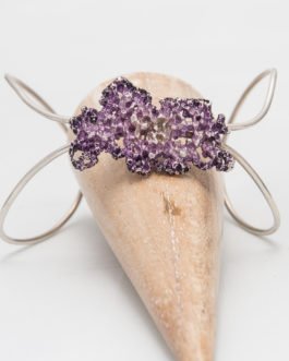 Pulsera de plata lacada en tonos lilas